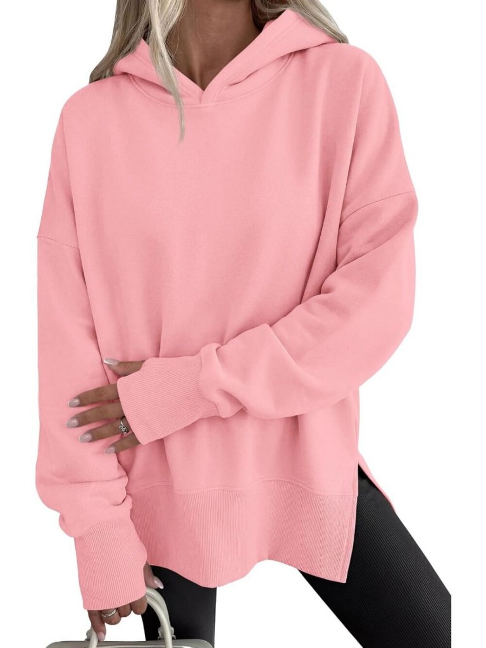 Oversized Women's Hoodies with Side Slit - Cozy Sweatshirts for Casual Style
